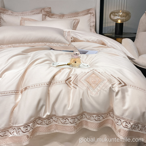 Silk Bedding Set Korean style embroidery quilt cover bedding linen Supplier